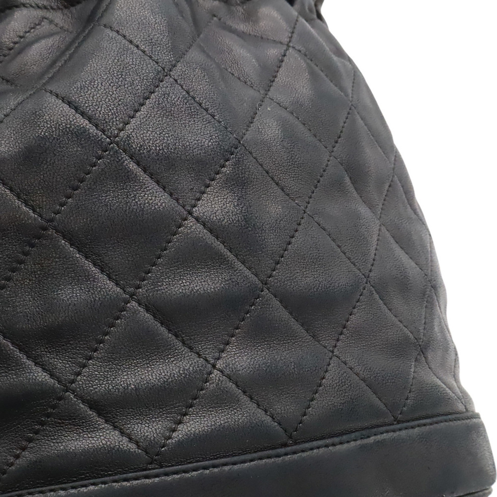 CHANEL Matelassé Shoulder Bag, Chain Strap, Tassel, Leather, Black - Picture 8 of 10